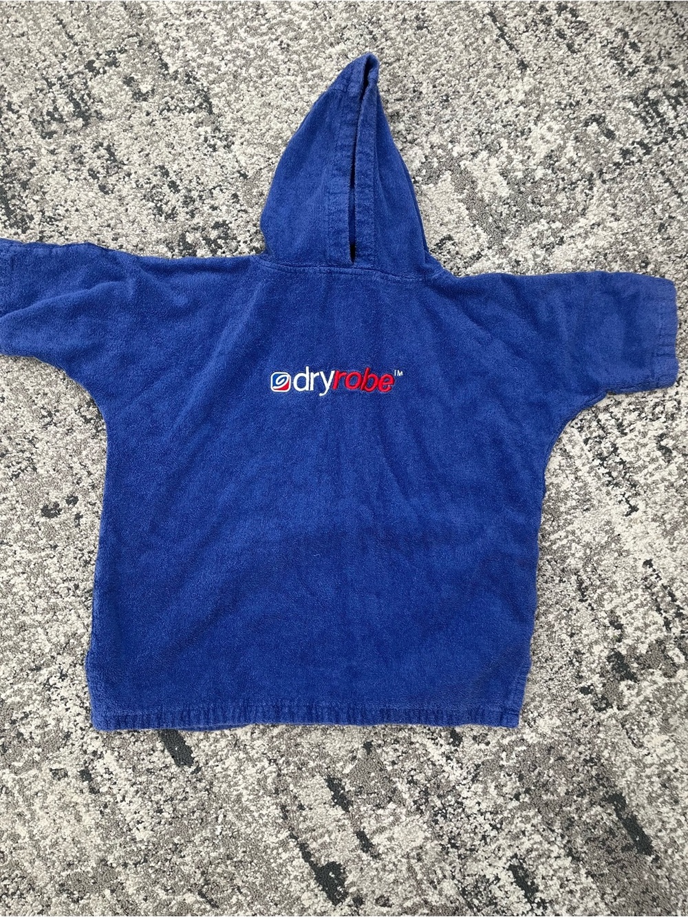 Kids Hooded towel poncho - Royal Blue